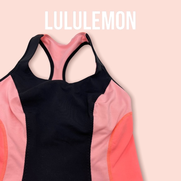 LULULEMON| Cardio Kick Tank - Coral, Black & Pink SZ 6 EUC, back pocket for keys - Picture 9 of 15